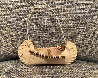 Birch Bark Canoe Ornament- 03