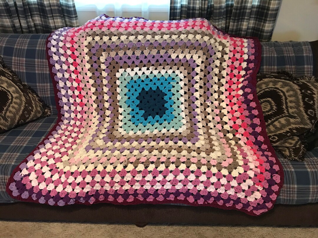 Hand Crocheted Blanket/throw Etsy