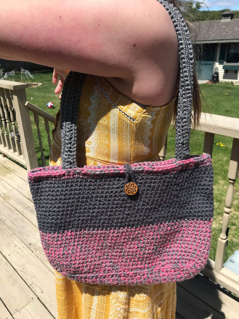 Hand Crocheted Shoulder ToteBag 06
