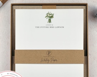 Personalised Letter To The Future Mrs - Thoughtful Wedding Day Gift For The Bride To Be - Hen Party Guest Book - Bridal Shower Activity