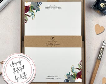 Birds Flat Notecard Writing Set With Envelopes- Luxury Stationery Set - Correspondence Cards Note Cards - Stationary Gift Set - A6 - UK - View #5