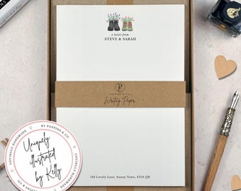 Personalised Writing Paper - Hiking Stationery - Anniversary Gift For Hiker - Letter Writing Set - Correspondence - Add Envelopes - Gift Box