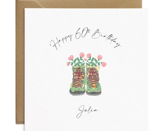 Personalised Hiking Birthday Card - Outdoors Birthday Card With Name - For Someone Special - 30th 40th 50th 60th Birthday - Orienteering