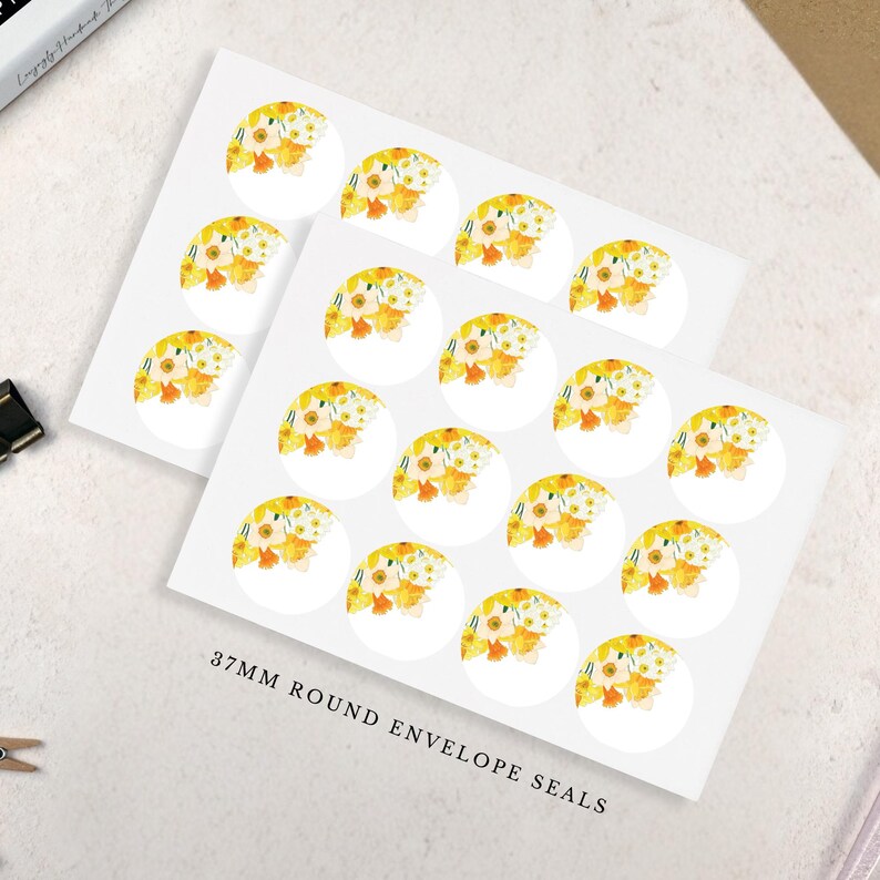 Personalised Writing Paper Set - Yellow Daffodil Stationery Set - Spring Floral Letter Paper - Add Envelopes and Gift Box image 8