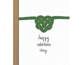 Jolie carte de Saint-Valentin irlandaise - carte de noeud d'amour celtique - carte d'Irlande - carte gaélique pour lui - carte pour femme irlandaise - jolie Saint-Valentin