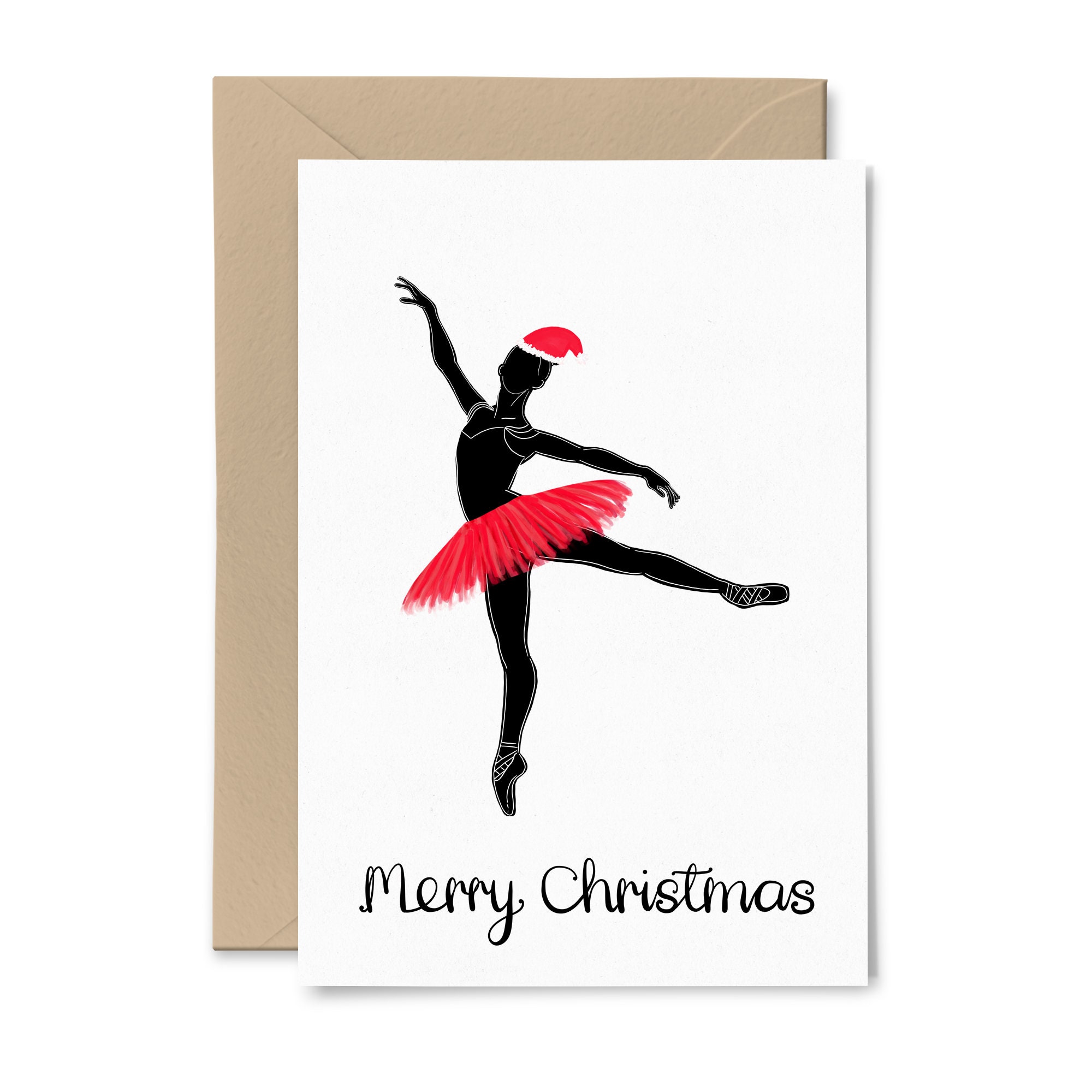 Ballerina Christmas Cards Set of 6 Ballet Holiday Cards Etsy