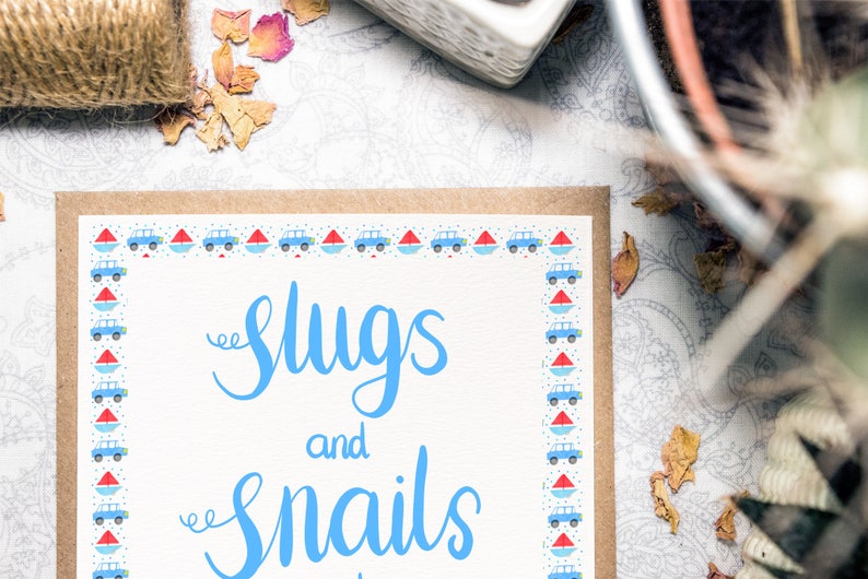 Schnecken und Schnecken und Welpen Hund Schwänze Baby Boy Etsy