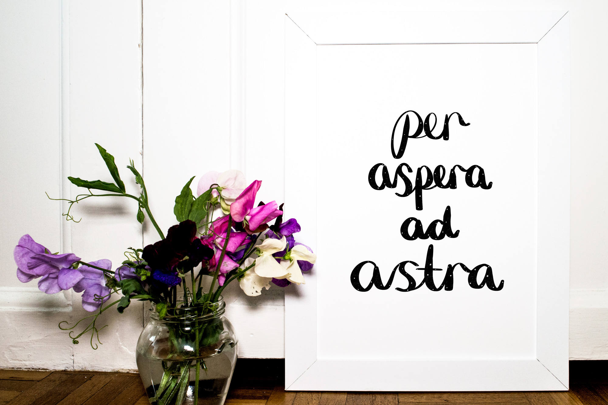 Per Aspera Ad Astra Art Print Through Hardships To The Stars | Etsy