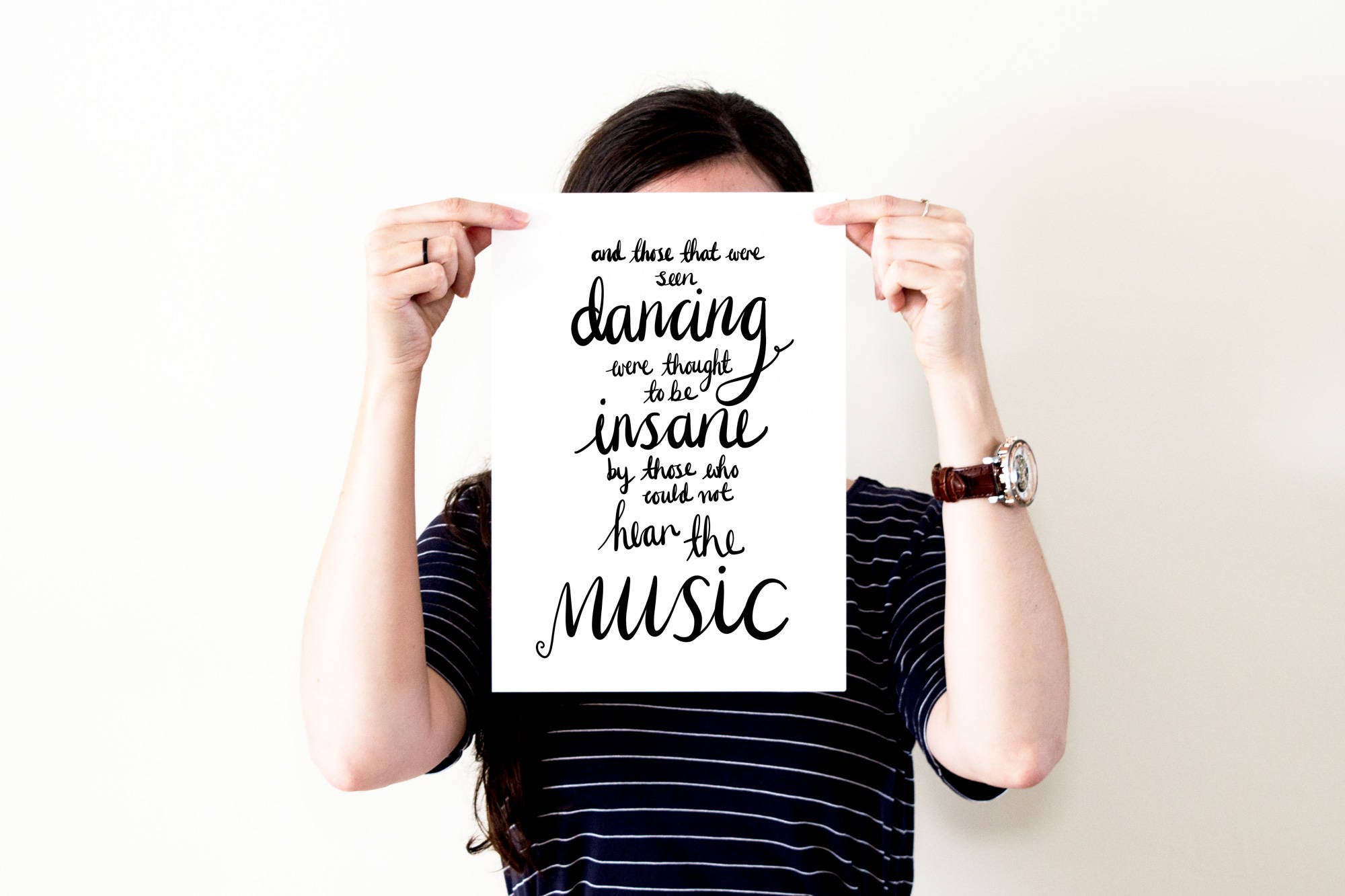 Dancing To The Music Inspirational Quote Print Dance Print | Etsy