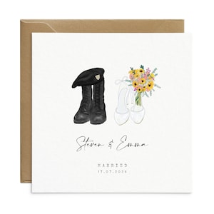 Personalised Military Wedding Card or Engagement Card For Armed Forces Couple
