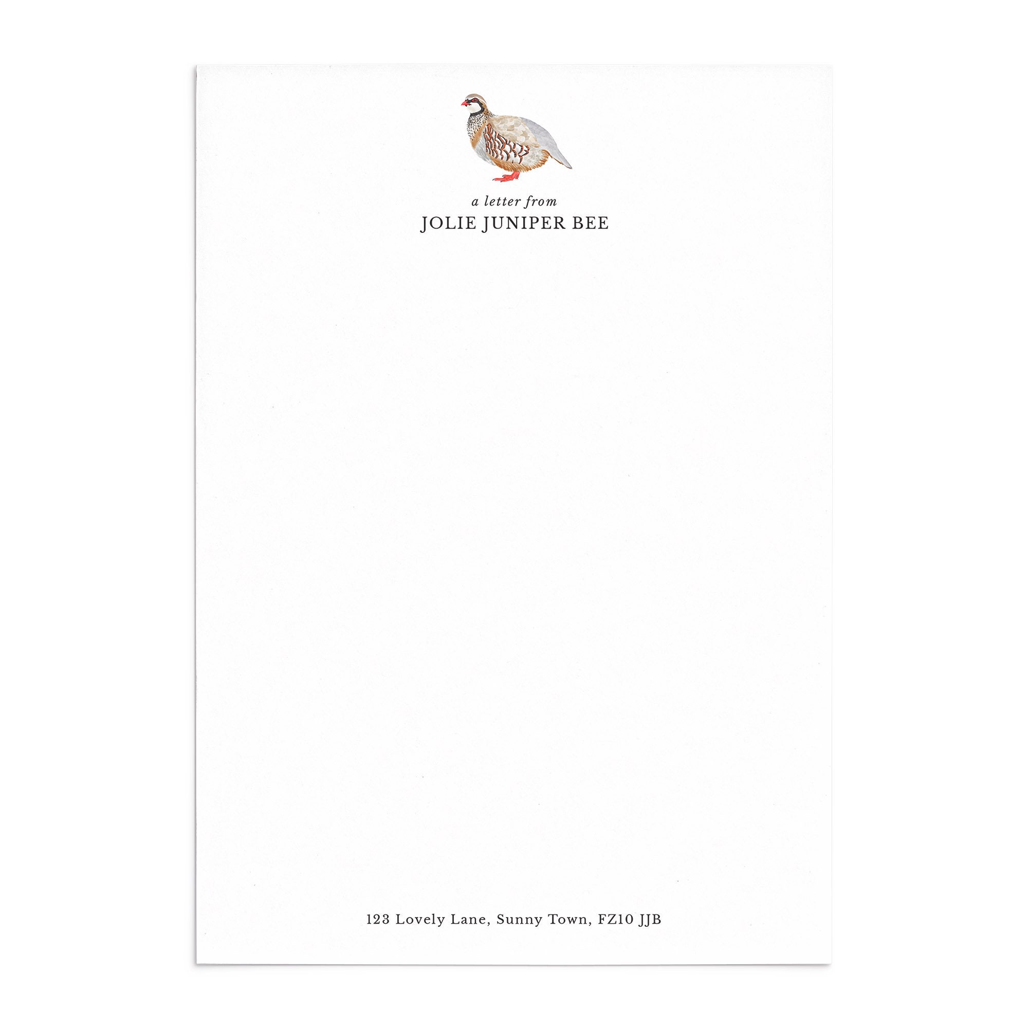 Personalised Writing Paper Set Country Birds Luxury A5 Etsy