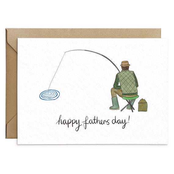 Fathers Day Fishing Card Fisherman Dad Card Daddys Gone Fishing Card -   Canada