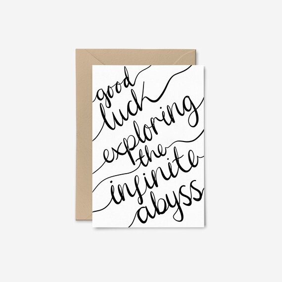 Good Luck Card Bon Voyage Card Garden State Movie Quote Etsy Good Luck Card Bon Voyage Card Garden State Movie Quote Etsy