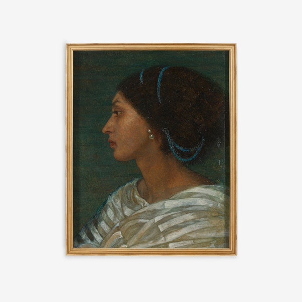 Vintage Art Print | Vintage Painting | Wall Decor | Painting of a Woman | Oil Painting Print | Woman Vintage Painting