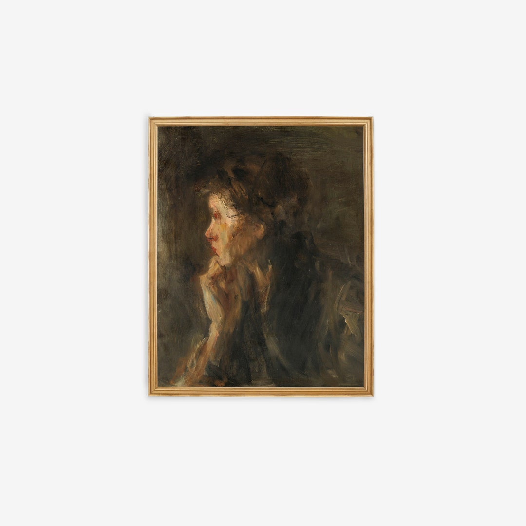 Vintage Art Print | Vintage Painting | Wall Decor | Painting of a Woman ...