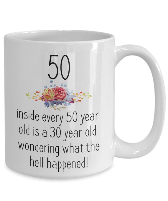 Funny 50th Birthday Gift, 50th Birthday Mug, 50 Year Old Birthday Gifts,  Happy 50th Birthday, 50th Bday Gifts, 50th Birthday Gag -  Hong Kong