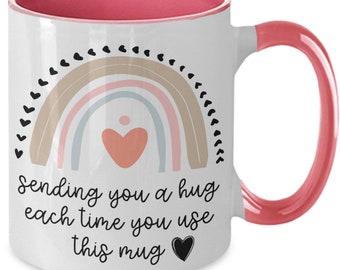 Mug Gift avec devis, cadeau pour meilleure amie, sœur, maman, penser à vous, se remettre bientôt, encouragement, vous envoyer un câlin, cadeau d’infirmière, peut ...