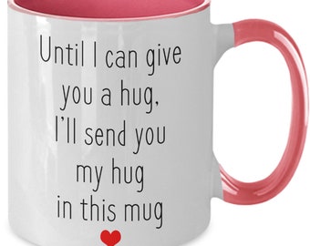 Hug In A Mug Coffee Mug, Long Distance Gift For Girlfriend, Boyfriend, Best Friend