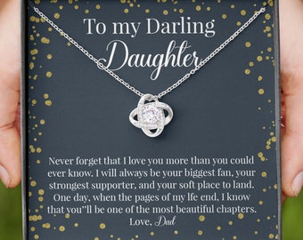 Gift for Daughter From Dad, Daughter Father Necklace, To My Daughter Necklace, Daughter Gift from Dad