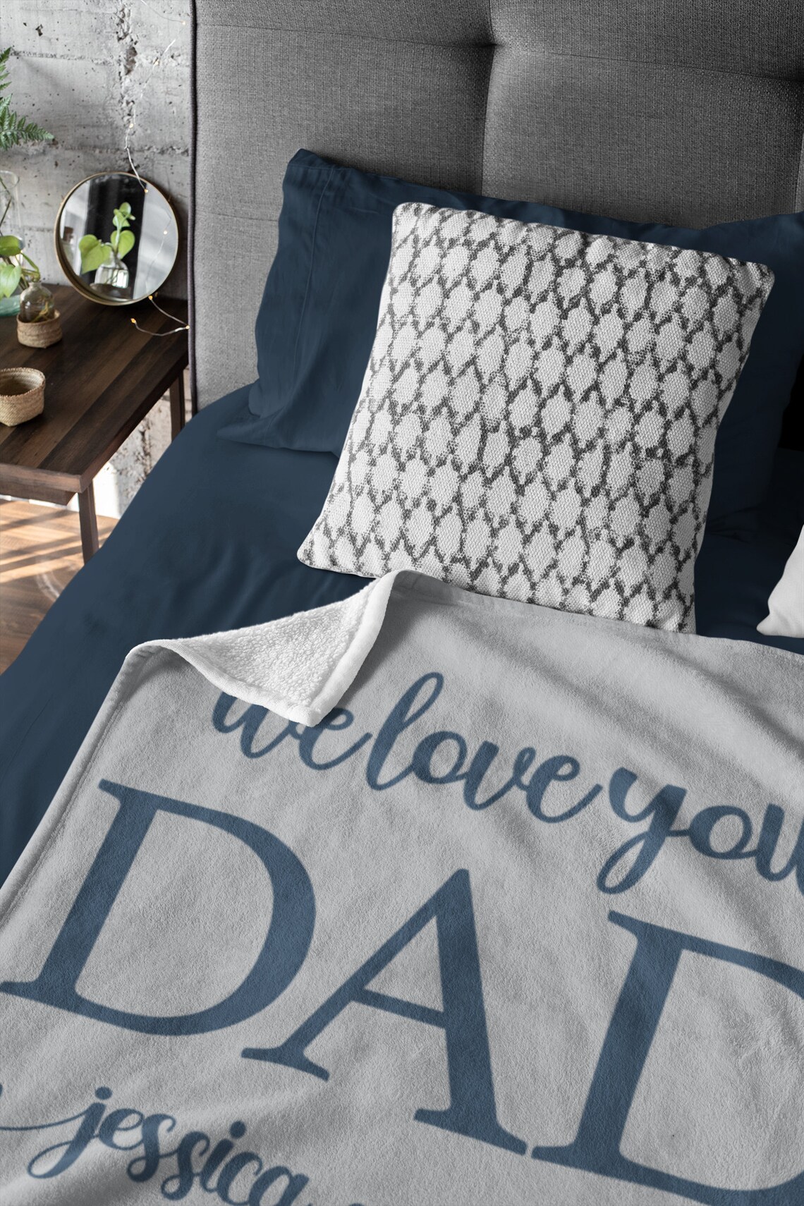 Personalized Dad Blanket Customizable Daddy Blanket Gift for Etsy