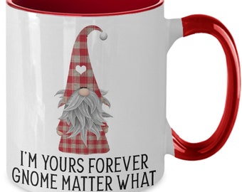 Gnome Valentines Day Mug Je suis à torse pour toujours Gnome Matter Quelle coupe Scandinave Allemand Valentine