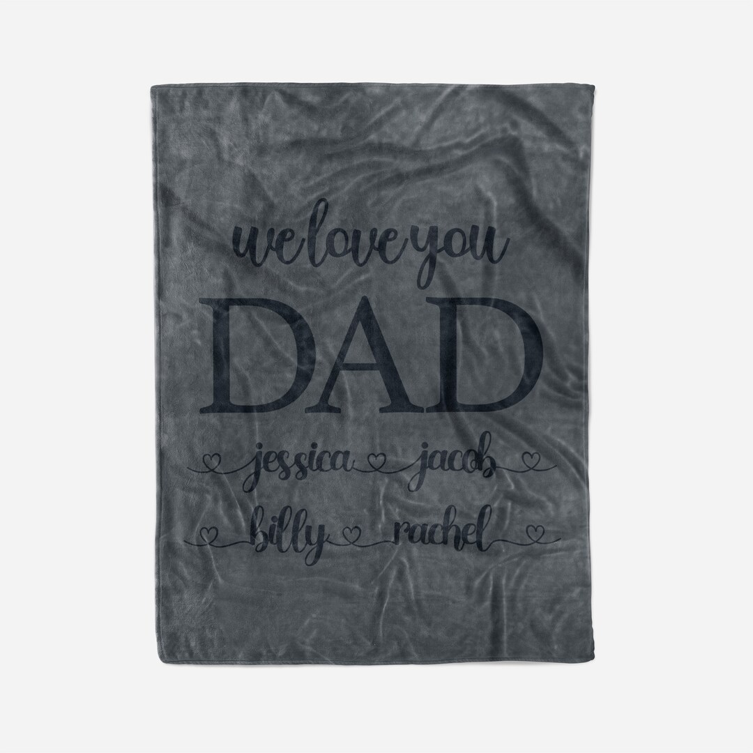 Personalized Dad Blanket, Customizable Daddy Blanket Gift for Dad From ...