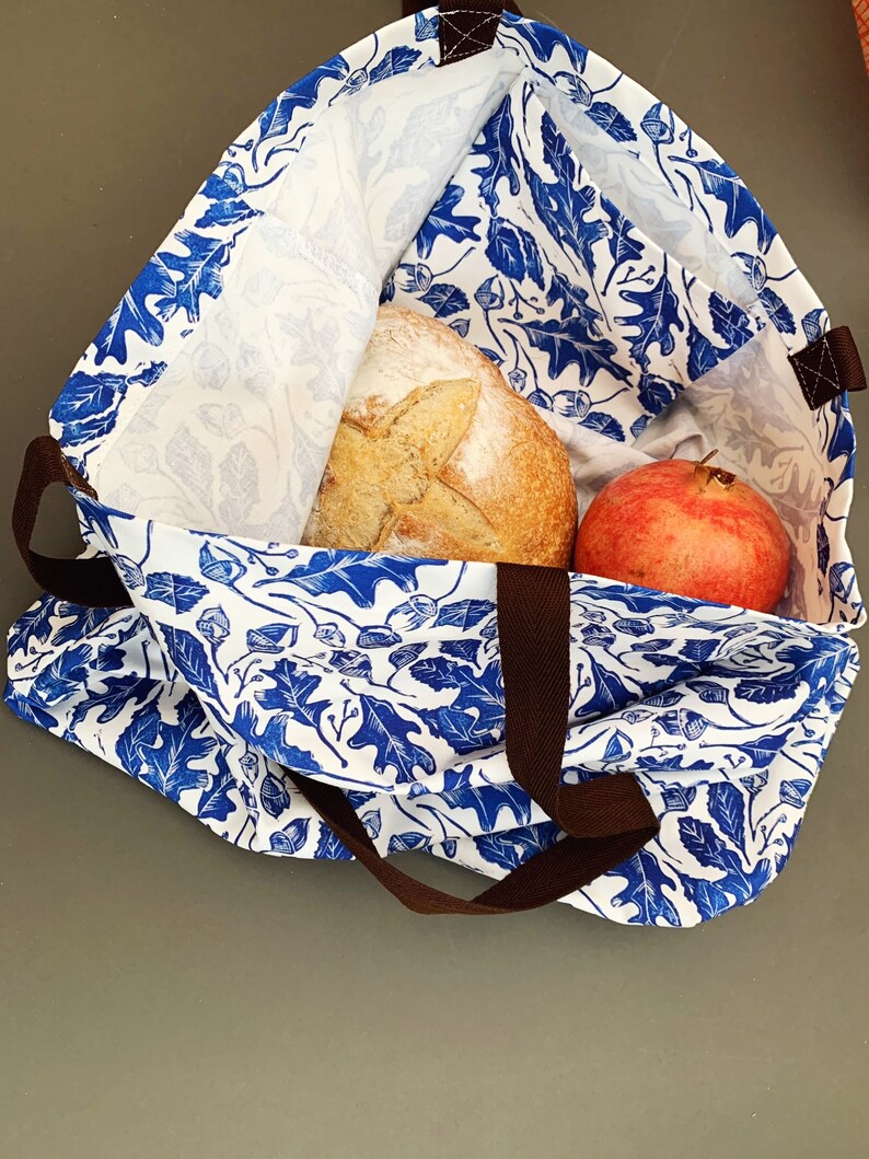Acorn Tote Cotton Shopping Bag Picnic Bag Sports Bag Market Bag Yoga Bag Shoulder Bag Handmade Large