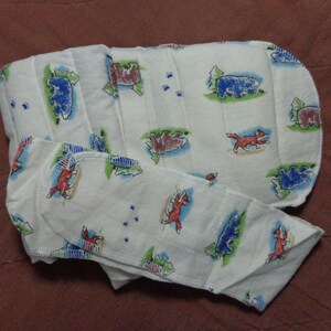 Pet Comfort Vest-EXTRA LARGE- bear/fox in woods