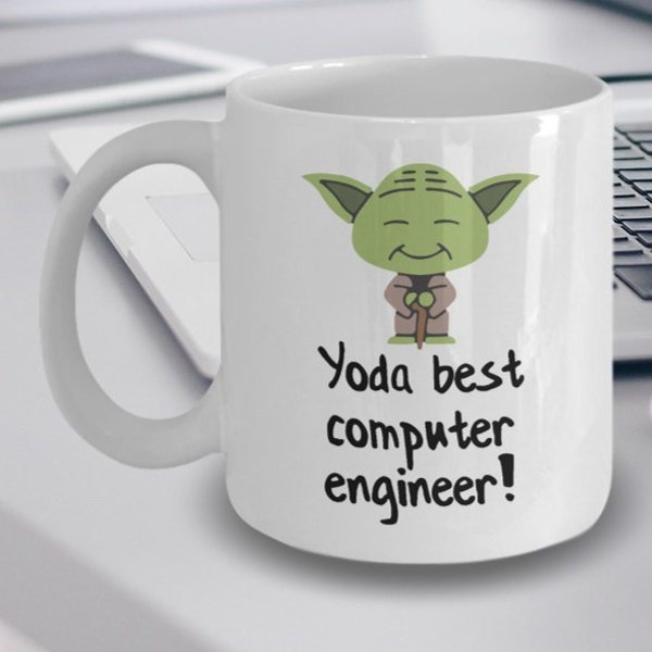 Best Computer Engineer Mug - Starwars Mug - Yoda Best Computer Engineer Gift - Yoda Collectors - Yoda Best Computer Engineer Pun Mug