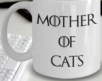 Cat Mug - Cat Gift - Gift For Cat Lovers - Cat Plush - Mother Of Cats - Mother Of Dragons