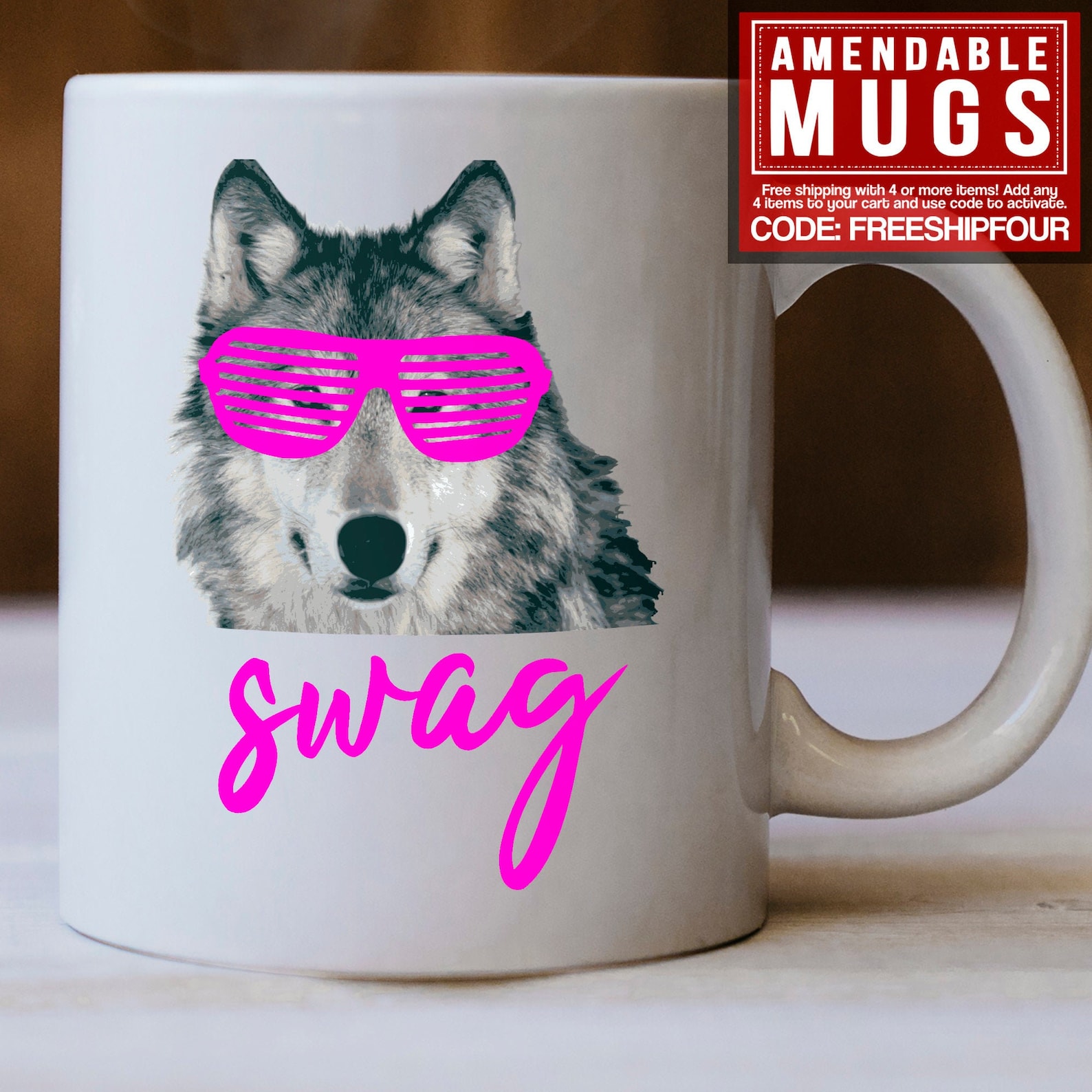 Wolf Mug Swag Gift For Wolf Lovers Wolf Swag Coffee Mug Etsy