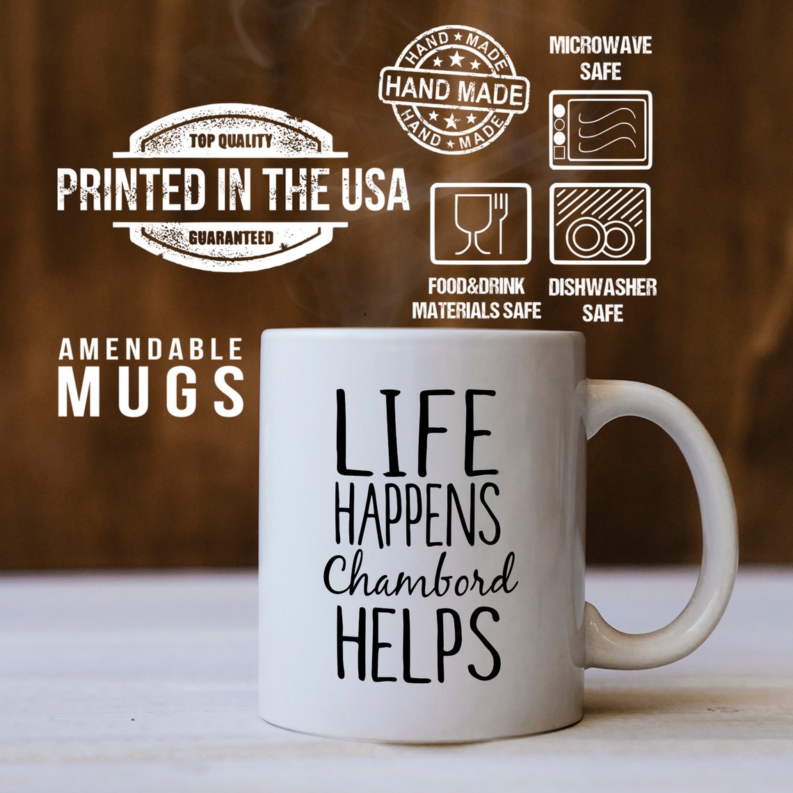 Chambord Gifts Chambord Mug Life Happens Chambord Helps Etsy