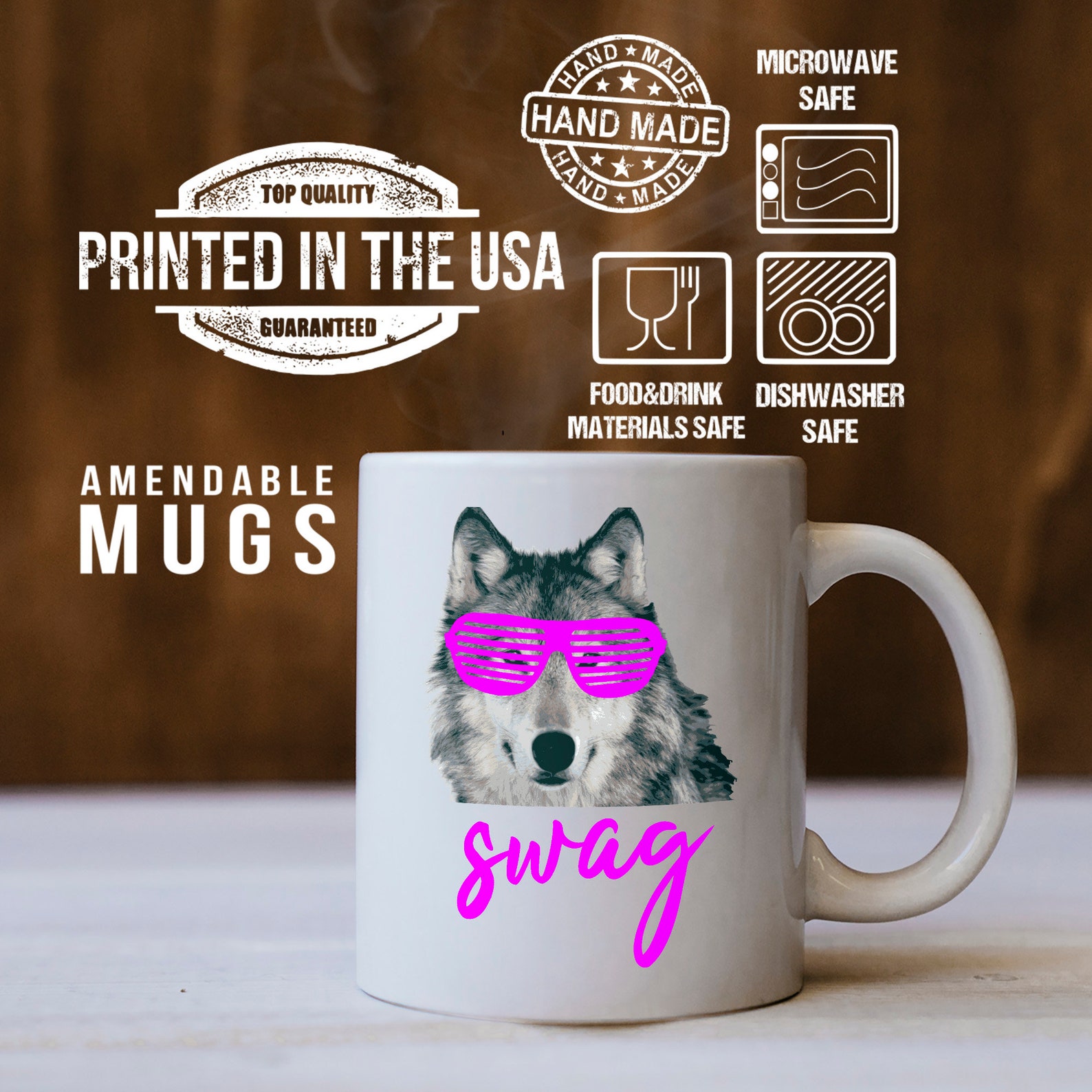 Wolf Mug Swag Gift for Wolf Lovers Wolf Swag Coffee Mug Etsy