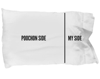 Poochon Pillowcase - Poochon Gifts - Poochon Pillow Cover - I Love My Poochon - Poochon Mom - Poochon Side My Side