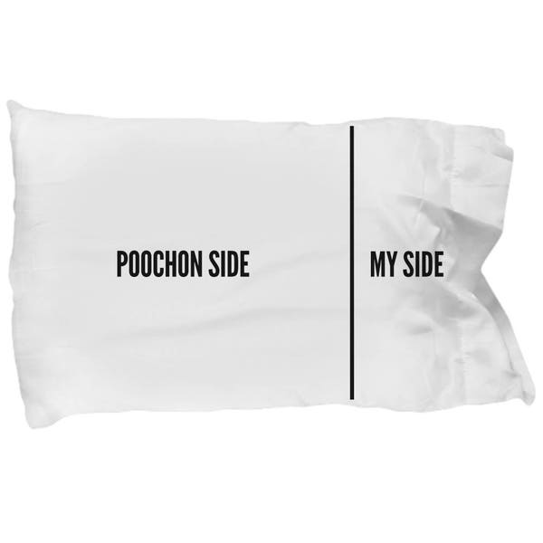 Poochon Pillowcase - Poochon Gifts - Poochon Pillow Cover - I Love My Poochon - Poochon Mom - Poochon Side My Side