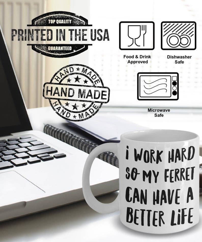Ferret Gifts Ferret Mug Ferret Plush Gift For Ferret Etsy