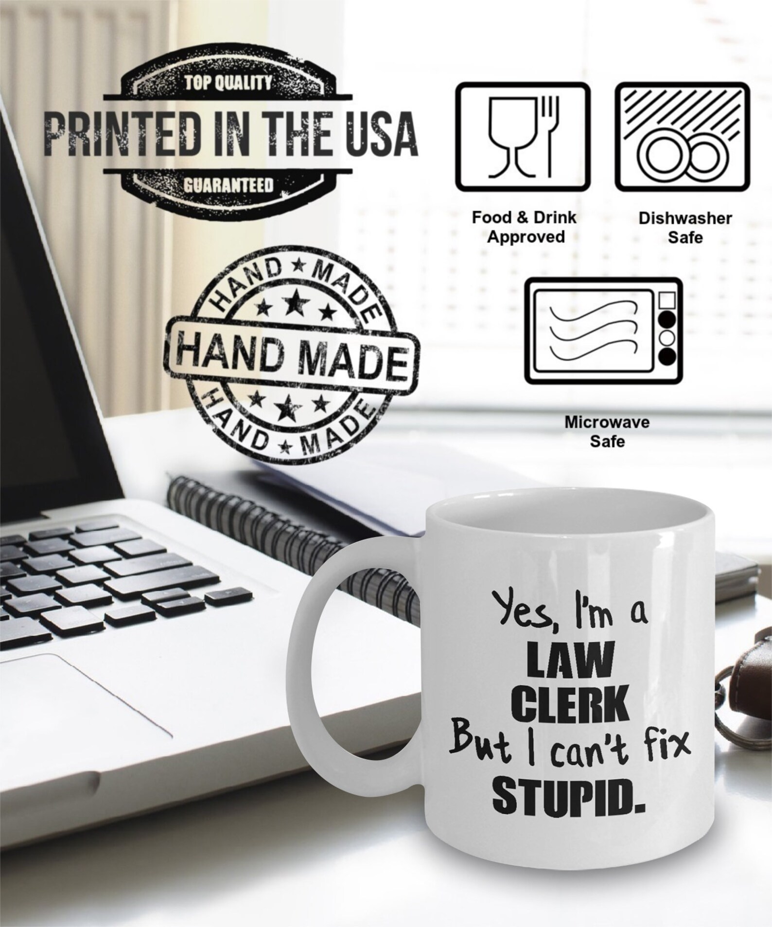 Law Clerk Gift Law Clerk Mug Law Clerk Coffee Mug Yes Etsy