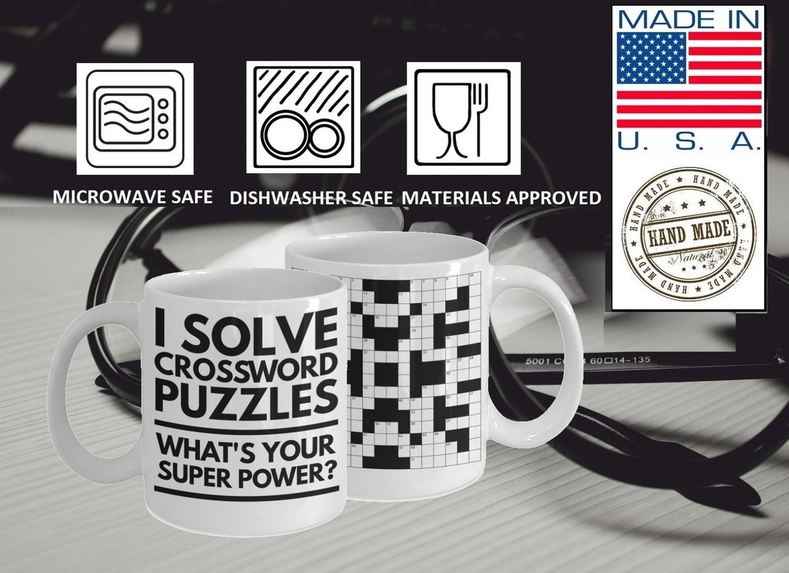 Crossword Puzzle Mug crossword Mug I Solve Crossword Etsy