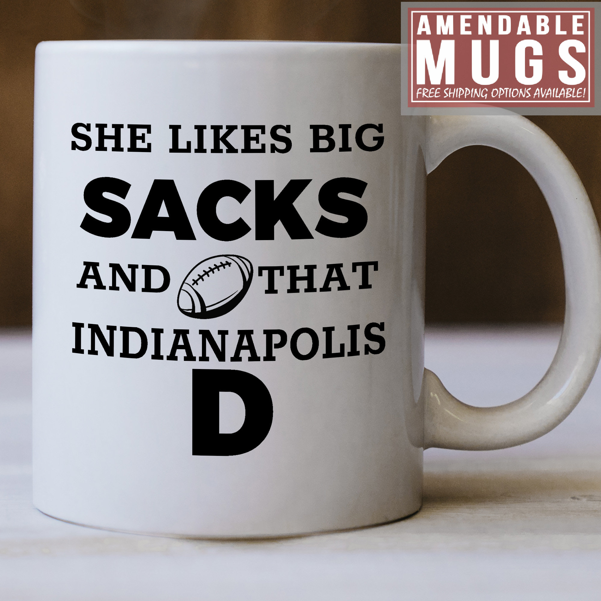 Indianapolis Colts Mug, She Likes That Indianapolis D Mug, Gift