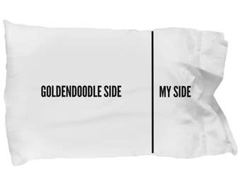 Goldendoodle Pillow Case - Funny Goldendoodle Pillowcase - Goldendoodle Gifts - Goldendoodle Side My Side