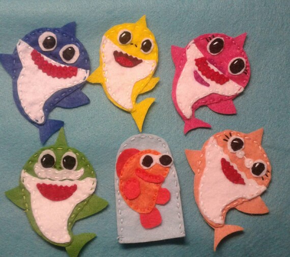 baby shark finger puppets