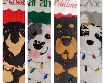 Personalized Custom Pet Stocking based on your Pet! Cat, horse, dog!  Pit, husky, lab, corgi, any breed!