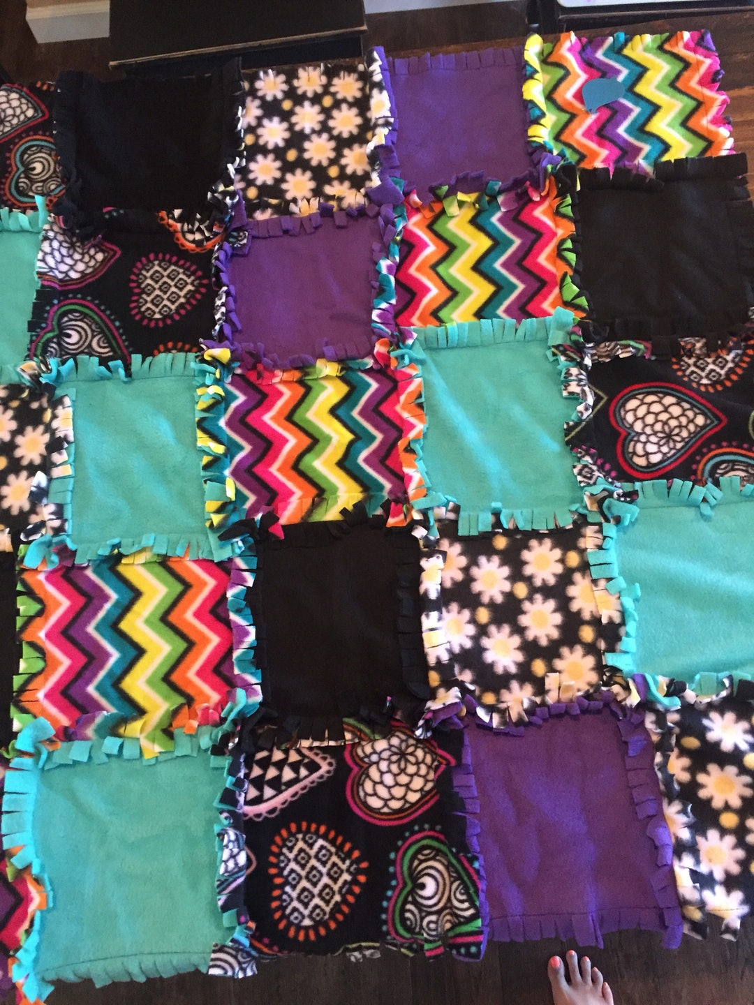 Square Rag Quilt Patterns Fleece Square Rag Quilt - Etsy