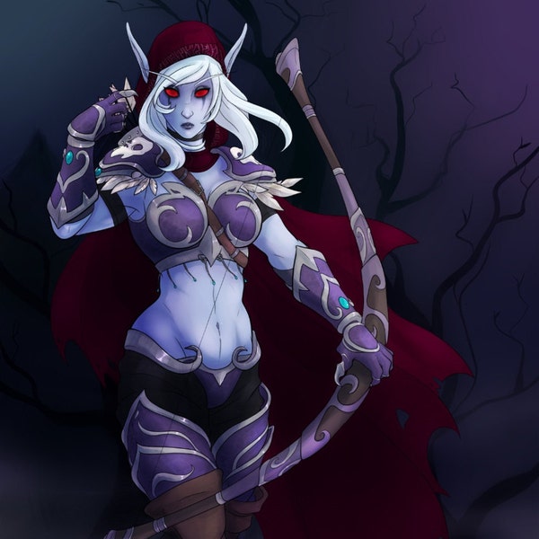 The Banshee Queen- Sylvanas Windrunner - World of Warcraft - 11x17 Print