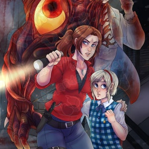 Claire and Sherry - William Birkin - Resident Evil 2 - Biohazard 2
