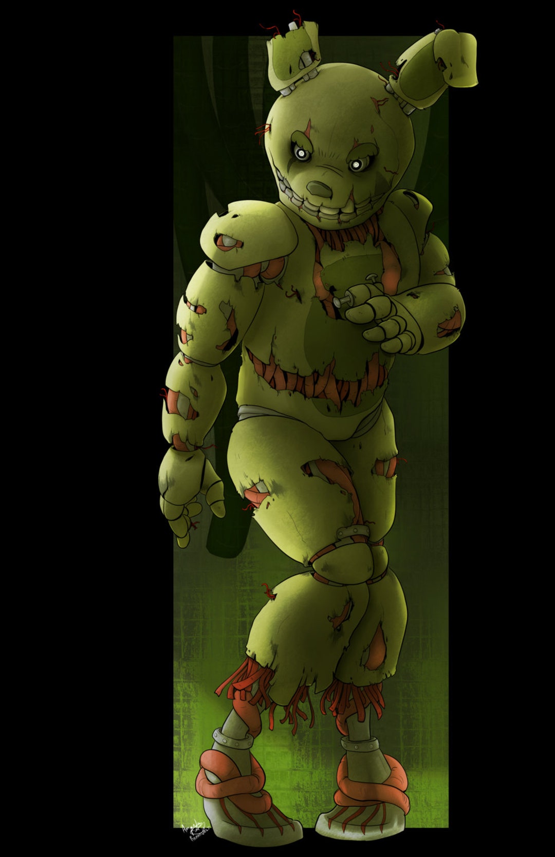 Download Springtrap - The Mysterious Animatronic Character Wallpaper