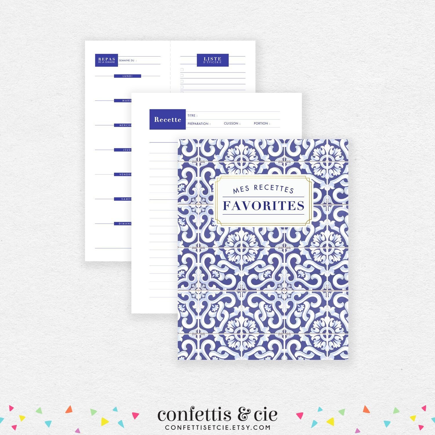 Fiche De Recettes A Imprimer Cartable Recette Livre De Etsy India