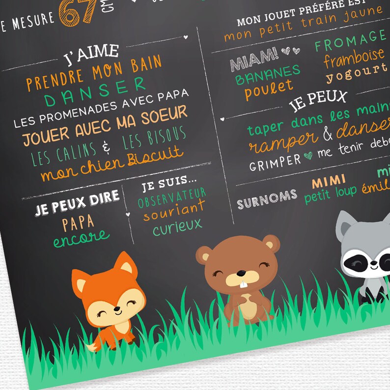 Backdrops Props Paper Party Supplies Affiche Premier Anniversaire 1er Anniversaire F U00eate D U19enfant B U00e9b U00e9 Tableau Ardoise 1 An Affiche Souvenir Personnalis U00e9e Tableau Noir