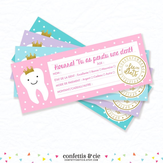 Ensemble Pour Fee Des Dents Recu De La Fee Des Dents Etsy Ensemble Pour Fee Des Dents Recu De La Fee Des Dents Etsy