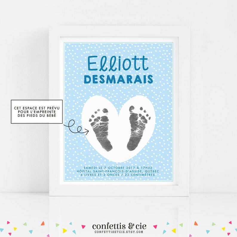 Affiche Naissance Bebe Garcon Affiche Souvenir Etsy